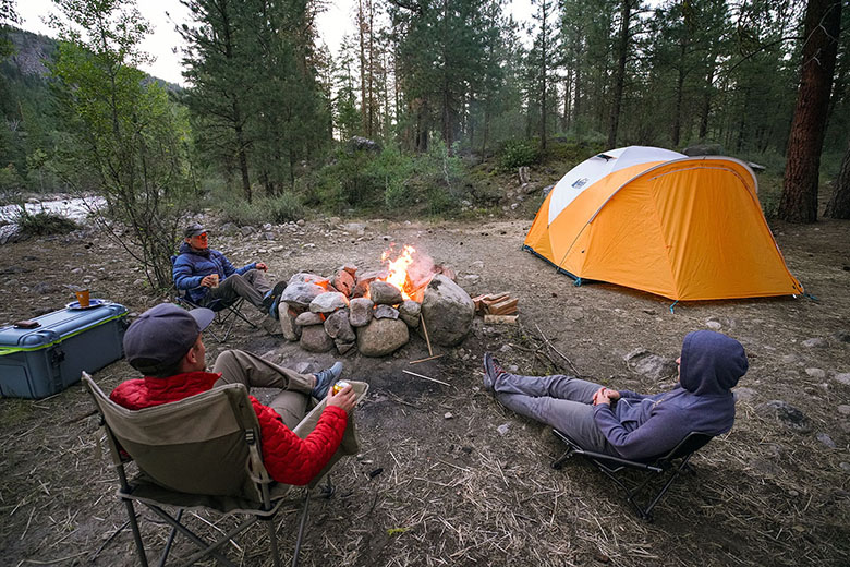 camping experience with camping gear