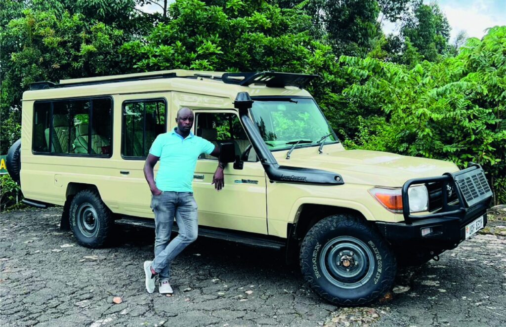 4x4 safari land cruiser extended rental uganda with a driver in