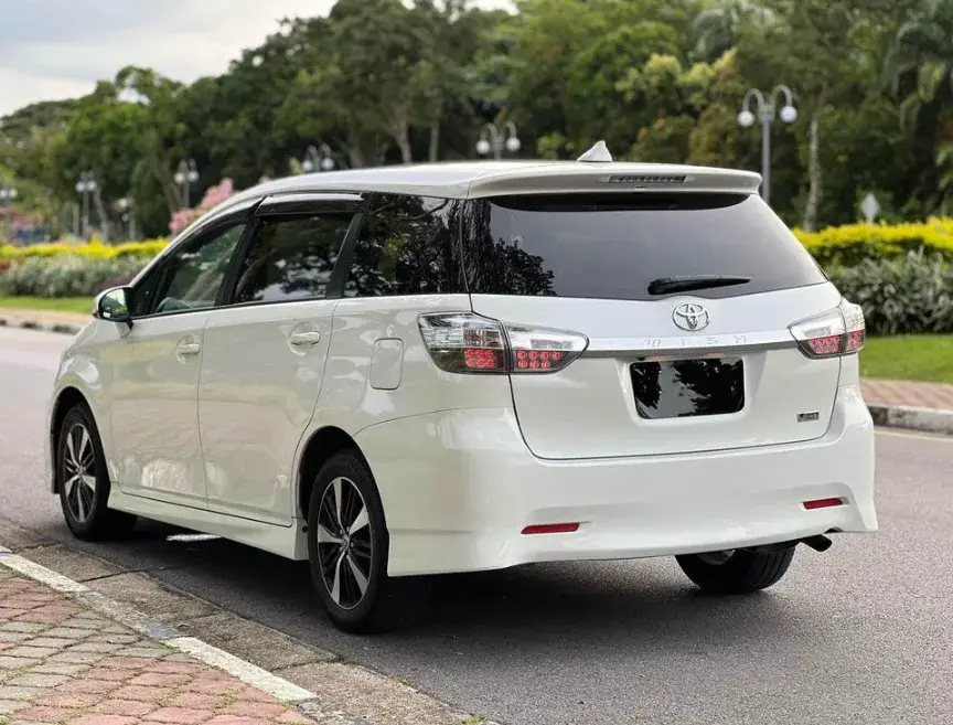 toyota wish hire in uganda back view