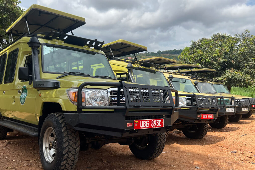 uganda safari car rental with a pop up roof
